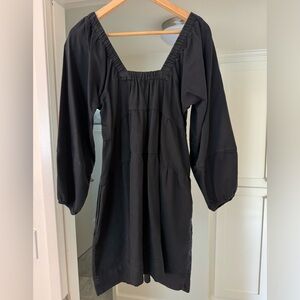 Free People black babydoll dress! With pockets!
